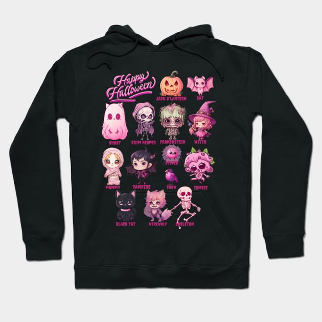 halloween characters Hoodie by AOAOCreation